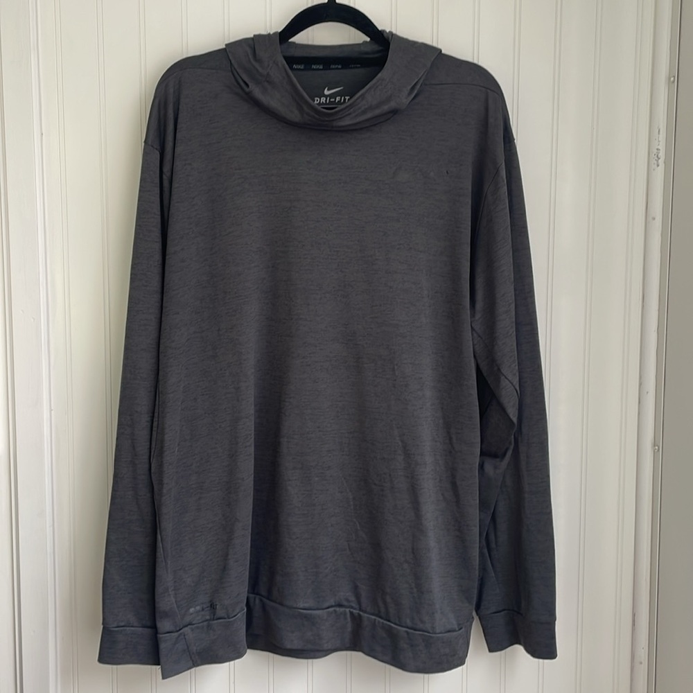 Nike Women’s Dri-fit‎ Lightweight Pullover Hoodie Cowl Neck High Low Hem Size XL